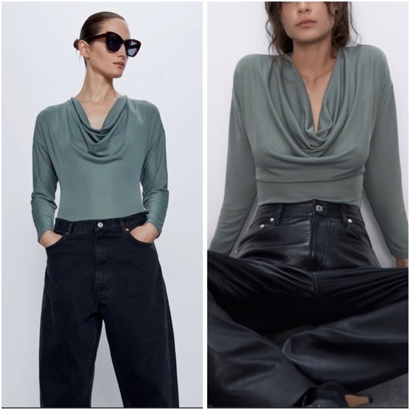 Zara Cowl Neck Bodysuit - Picture 2 of 12